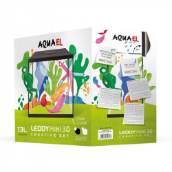 Aquael LEDDY Set MINI 30 black - akvárium garnéláknak és kisebb halaknak (28x15x30cm) 122982 Akvárium Akvarisztika AQUAEL