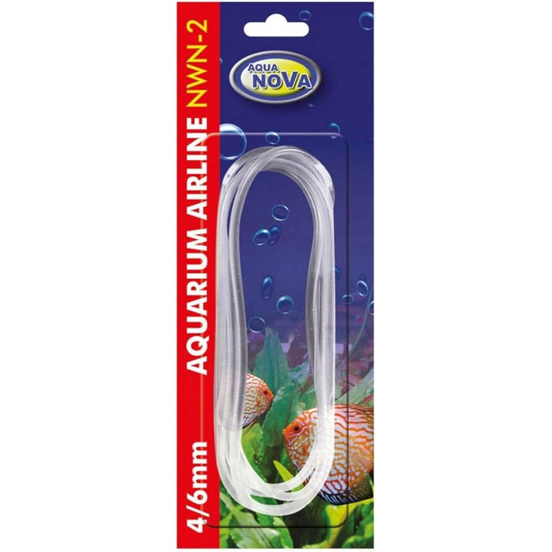 SZB Aqua Nova színtelen szilikon levegőcső akváriumi levegőztetéshez. 4/6mm - 2 m hosszú NWN2