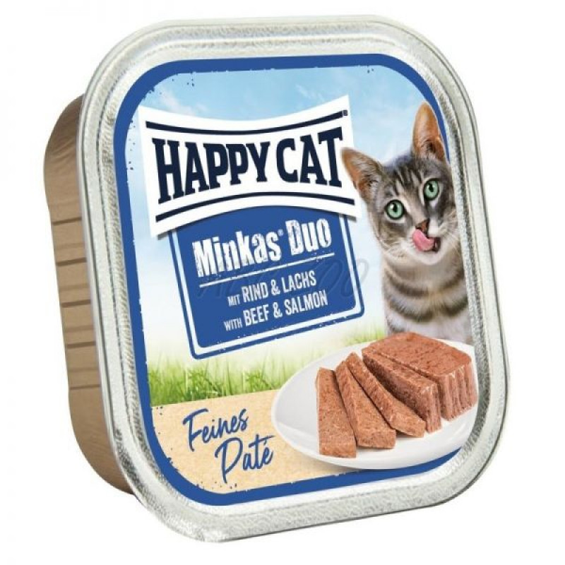 Happy Cat Duo pástétomos falatok - marha-lazac 100 g 149855