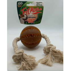 FitActive natúr gumijáték Dental Ball kötélen - játék kutyák részére 316161 Kutya kutya-macska FitActive