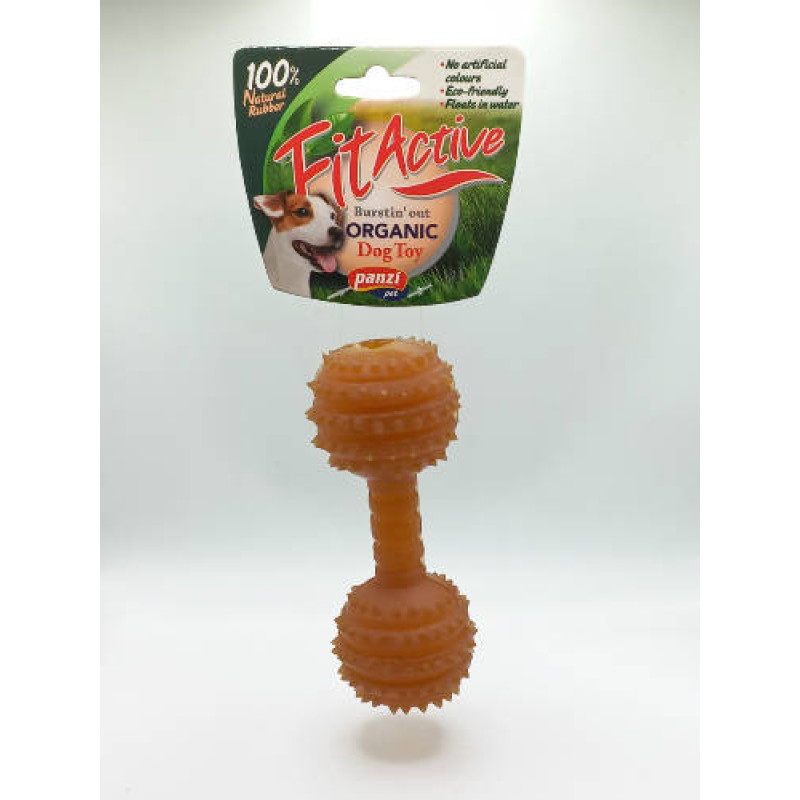 FitActive natúr gumijáték Rugby Dumbell M - játék kutyák részére 316123