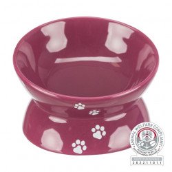 TRIXIE 24797 kerámia tál döntött cicák részére 0,15l / 0,13 l berry színben, mintával Etetőtál, itatótál kutya-macska TRIXIE
