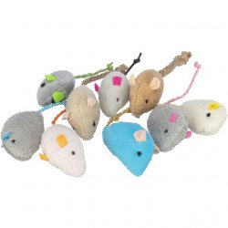 TRIXIE 41110 cicajáték plüss egér 5 cm - 1 db, véletlen szín Macskajáték kutya-macska TRIXIE