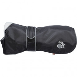 TRIXIE ruha 30519 Orleans XL 70 cm kabát fekete fényvisszaverős csíkokkal, plüss béléssel Kutya kutya-macska TRIXIE