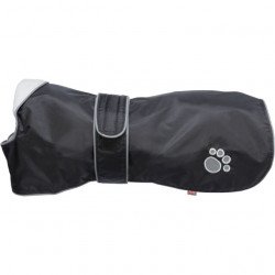 TRIXIE ruha 30519 Orleans XL 70 cm kabát fekete fényvisszaverős csíkokkal, plüss béléssel Kutya kutya-macska TRIXIE