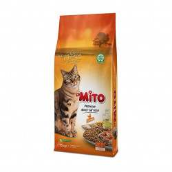 MITO Economic Cat 15 kg száraz aladel macskák részére csirke és rizs szardellával, rákkal (MITOECO15 Kutya kutya-macska MITO