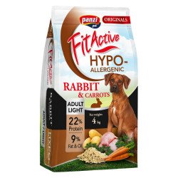 Panzi FitActive ORIGINALS 4kg Hypoallergenic ADULT LIGHT Rabbit and Carrots 315249 Kutya kutya-macska FitActive