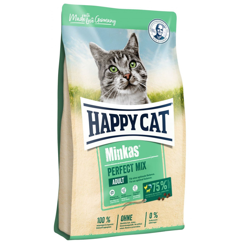 Happy Cat Minkas-Mix 10 kg baromfi-bárány-hal száraz cicatáp 103003