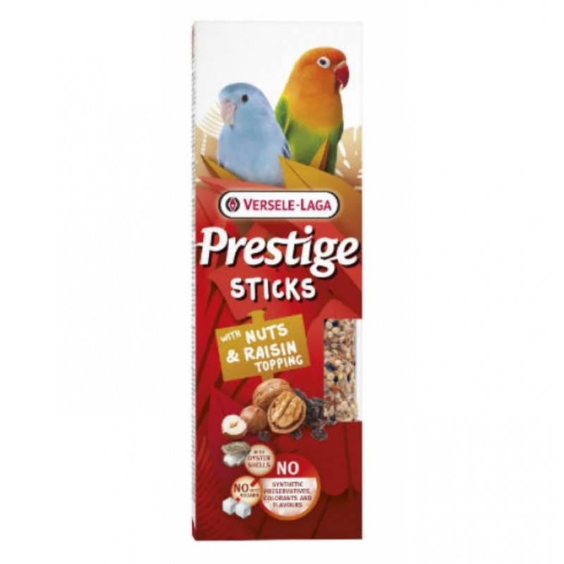 VL PRESTIGE dupla rúd közepes papagáj 60 g dió és mazsola 422352