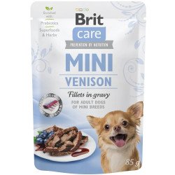 Brit Care Dog alutasakos Mini Fillets in Gravy 85 g Venison 100220 Konzerv, nedves táp Kutyáknak Brit