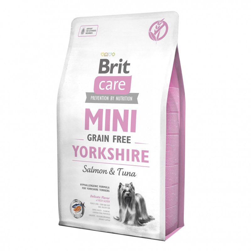 Brit Care gabonamentes Mini Yorkshire 7 kg lazac+ tonhal sárgaborsóval 170781