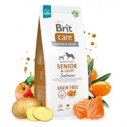 Brit Care Grain-Free/gabonamentes SENIOR&Light 12 kg Salmon&Potato 172207 Kutya Kutyáknak Brit
