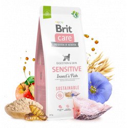 Brit Care Sustainable gluténmentes SENSITIVE 1 kg Insect &fish 172187 Kutya Kutyáknak Brit