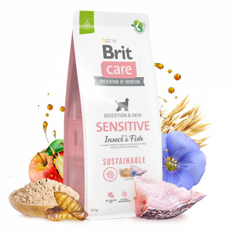 Brit Care Sustainable gluténmentes SENSITIVE 12 kg Insect &fish 172189
