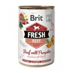 Brit Fresh 400 g konzerv Beef with Pumpkin / marha sütőtökkel 104100164 Konzerv, nedves táp Kutyáknak Brit