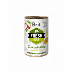Brit Fresh 400 g konzerv Duck with Millet / kacsa kölessel 104100166 Konzerv, nedves táp Kutyáknak Brit