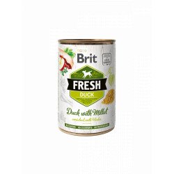 Brit Fresh 400 g konzerv Duck with Millet / kacsa kölessel 104100166 Konzerv, nedves táp Kutyáknak Brit