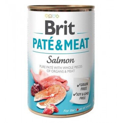Brit Paté&Meat 400 g Salmon&Chicken 104100864 Konzerv, nedves táp Kutyáknak Brit