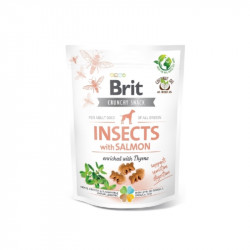 Brit Snack Crunchy Cracker ropogós jutalomfalat 200 g Insects with Salmon with Thyme 100626 Kutya Kutyáknak Brit