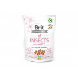 Brit Snack Crunchy Cracker ropogós jutalomfalat 200 g Puppy Insectswith Whey with probiotics 100628 Kutya Kutyáknak Brit