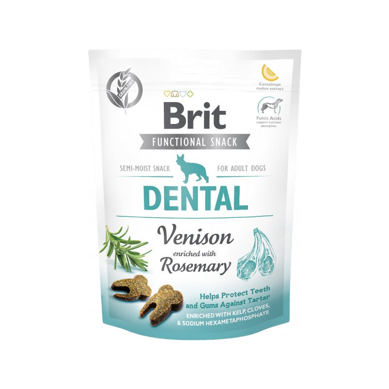 Brit Snack Dog jutalomfalat 150 g Dental venison&rosemary 111576
