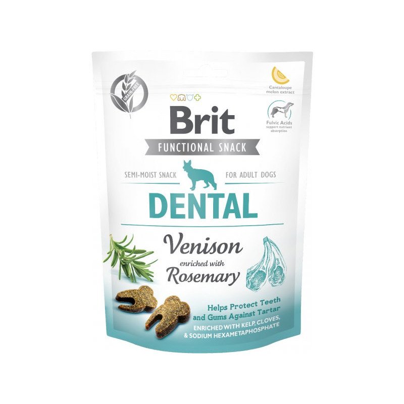 Brit Snack Dog jutalomfalat 150 g Dental venison&rosemary 111576