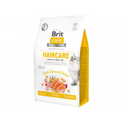 Brit Care Cat GF Haircare 400 g szép szőrzetért omega-3 lazac&csirke 171307 Macskaeledel Macskáknak Brit