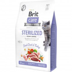 Brit Care Cat GF Senior-Weight 2 kg steril súlyt. kacsa&pulyka 171294 Macskaeledel Macskáknak Brit
