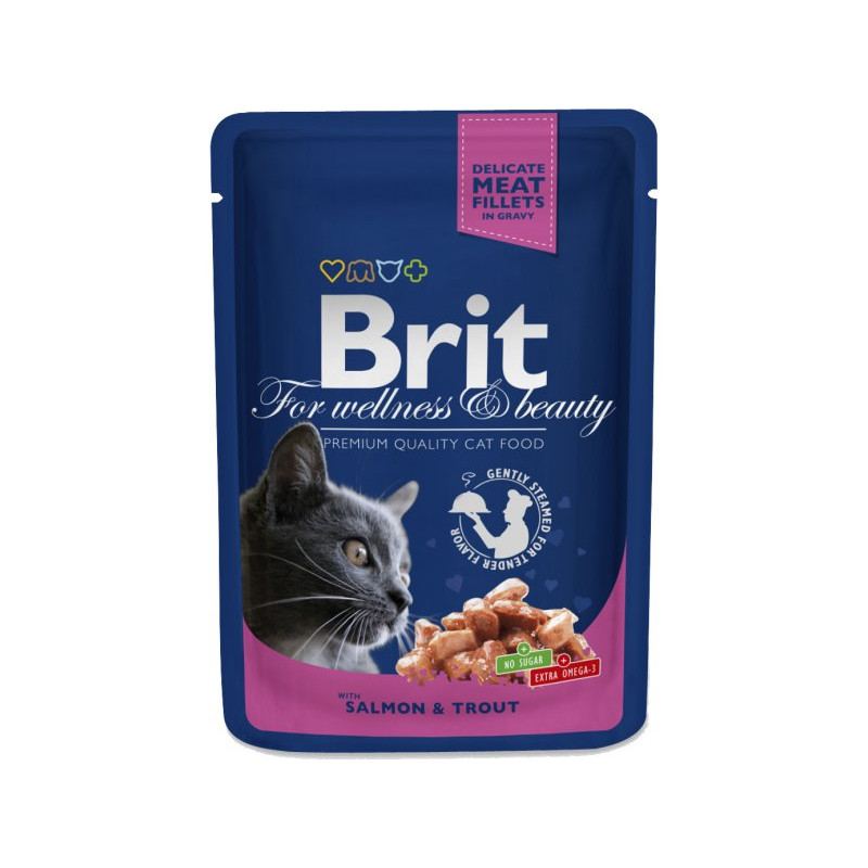 Brit Premium Cat 100 g alutasakos lazac+pisztráng 100271