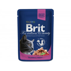 Brit Premium Cat 100 g alutasakos lazac+pisztráng 100271 Konzerv, nedves táp Macskáknak Brit