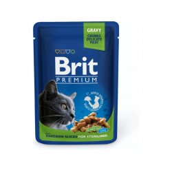Brit Premium Cat 100 g alutasakos sterile csirkés 100275 Konzerv, nedves táp Macskáknak Brit