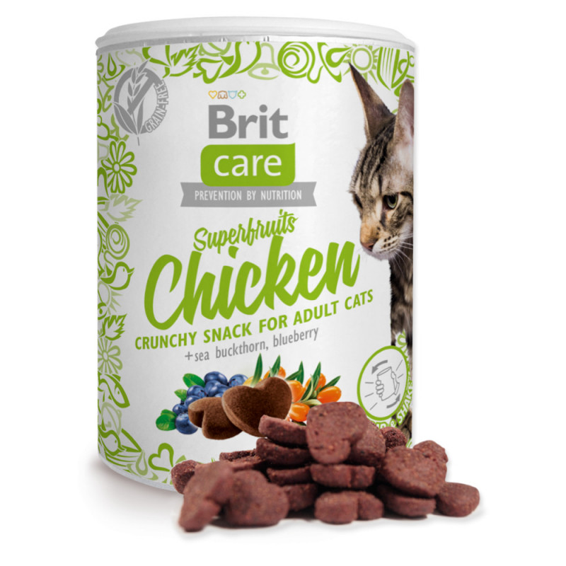 Brit Snack Care Cat GF jutalomfalat Superfruits Chicken 100 g csirke-homoktövis-áfonya 101111269