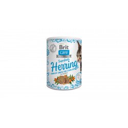 Brit Snack Care Cat GF jutalomfalat Superfruits Herring 100 g ropogós hering- homoktövis 103100653 Jutalomfalat Macskáknak Brit
