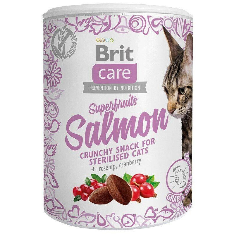 Brit Snack Care Cat GF jutalomfalat Superfruits Salmon 100 g ropogós lazac-cs.bogyó-áfonya 101111270