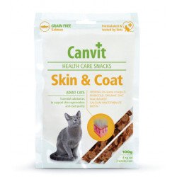Brit Snack jutalomfalat CANVIT macskáknak vitaminos 100 g Skin&Coat egészséges bőr és szőr 115100329 Jutalomfalat Macskáknak Brit
