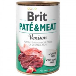 Brit Paté&Meat 400 g Venison&Chicken 104100866 Konzerv, nedves táp Kutyáknak Brit