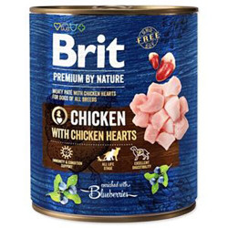 Brit Premium By Nature 800 g Chicken with hearts 104100316 Konzerv, nedves táp Kutyáknak Brit