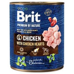 Brit Premium By Nature 800 g Chicken with hearts 104100316 Konzerv, nedves táp Kutyáknak Brit