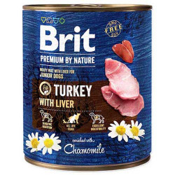 Brit Premium By Nature 800 g Turkey with liver 104100318 Konzerv, nedves táp Kutyáknak Brit